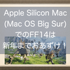 Apple Silicon Mac (Mac OS Big Sur)でのFF14は新年までおあずけ！リリース時期は未定！