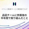 品証チームに参画後の半年間で取り組んだこと