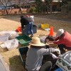 ブルーベリーの土作り、予行演習、自由活動など