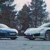 加速バトル!ポルシェ 911ターボS vs アウディ R8 V10プラス 試乗動画