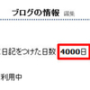 「はてなダイアリー」4,000日到達…。