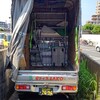 今日も空荷の軽トラックで、家財処分の現場に