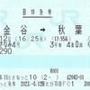 新宿さざなみ4号　B特急券