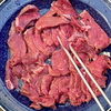 キャンプで鹿肉食べてみた。