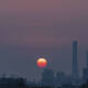 上海の夕日と朝日をビルの屋上から撮影しタイムラプス作成