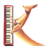 水彩画「Kangaroo / Keyboardist」