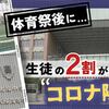 福岡の学校の体育祭でクラスター発生。全校生徒2340人のうち約2割がいきなり新型コロナ感染で全校休校。コロナを感染症法5類にして感染者数も死者数も把握しないから、コロナは知らないうちにまん延する。