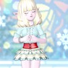 ブラウスのボタンを外すエル子