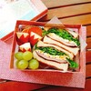【お弁当】卵とハムとチーズのサンドイッチ弁当20181011