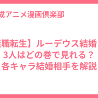【無職転生】ルーデウス結婚＆妻3人はどの巻で見れる？各キャラ結婚相手を解説