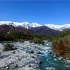 2017年白馬村の三段紅葉、今絶景です。