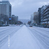 雪の御池通・市役所前