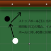 押し玉、引き玉と球の反射方向