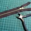 Ｌ字ファスナーウォレット作成４（ファスナー準備）