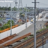 【太田川駅高架化】高架新線の架線柱設置、一部軌道の敷設始まる。