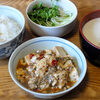 今日の食べ物　朝食に麻婆豆腐