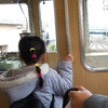 初めての阪急電車に大喜び❤