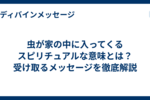 虫が家の中に入ってくるスピリチュアルな意味とは？受け取るメッセージを徹底解説