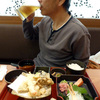 かかしの秋野菜の天ぷらとお刺身定食で満腹（岐阜県各務原市）