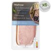 Waitrose German smoked Brunswick ham, 6 slices 120g