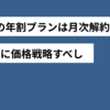 SaaSの年割プランは月次解約率をベースに価格戦略すべし