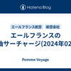 エールフランスの燃油サーチャージ(2024年02月)