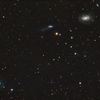 NGC4725+NGC4747+PK339：かみのけ座の渦巻銀河と惑星状星雲