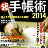 別冊宝島の「超・手帳術2014」に登場--手帳に人生の視点