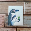 水彩画493枚目｢飲むペンギンさん｣