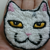 猫刺繍ブローチ（2個目）