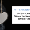I Knew You Were Trouble - Taylor Swift から英語を学ぼう【和訳・解説】
