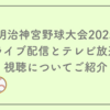 明治神宮野球大会2025のライブ配信とテレビ放送の視聴についてご紹介！