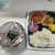 米粉の焼き物(小倉あん、はちみつ)。黒にんにく。ニラ玉。とん汁(15日目。食べきり)