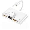 iPhone HDMI/SD/TF/USB 変換アダプタ ライトニング usbカメラアダプタ ハブ SD カードリーダー アプリ不要 高解像度 キーボード USBメモリOTG対応 高速データ転送 AVアダプタ 音声同期出 設定不要 iPad/iPod/iPhone 11/X/XS/XR/XRMax/iPhone8など対応