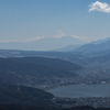 高ボッチ山にボッチ登山 2019.03.24：「山頂からの絶景」と「長野県防災ヘリ訓練の様子」【山行記録】