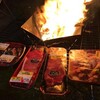 夜は実家でバーベキュー。