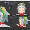 Blender2.8でシェイプキーの一部を切り出して別のシェイプキーに合成する（シェイプキーの一部を元に戻す）