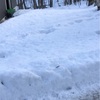 雪の残る山中湖へ