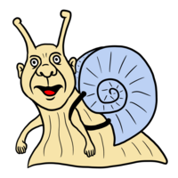 カタツムリになりたいナメクジ のイラスト