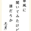 春風に聞いてみたけど誰だろか