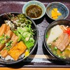 竹富島｜銀座｜白身魚の分厚い刺し身！海ぶどう、島らっきょう｜ラフテー丼＆ソーキそば