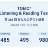 第368回TOEICスコアと感想文（2024年10月12日午前）