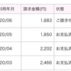 UQモバイル今月の請求額