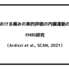 芸術における痛みの美的評価の内臓運動の根源：fMRI研究（Ardizzi et al., SCAN, 2021）