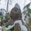 雪帽子の五百羅漢さん