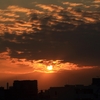 上町断層から望む夕日
