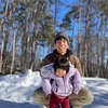 雪道のランニング