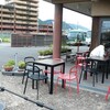 明日のcafeさくらのsoto cafeの準備　アジサイの花