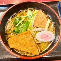 そば処けやき（小岩）きつねそば＋カツ煮＋まぐろ納豆＋カキフライ