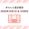 ダイエット週次報告 2022年10月1日と10月8日｜早速目標メーターの意味がなくなる